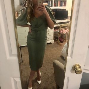 Mint green midi pencil dress from ASOS